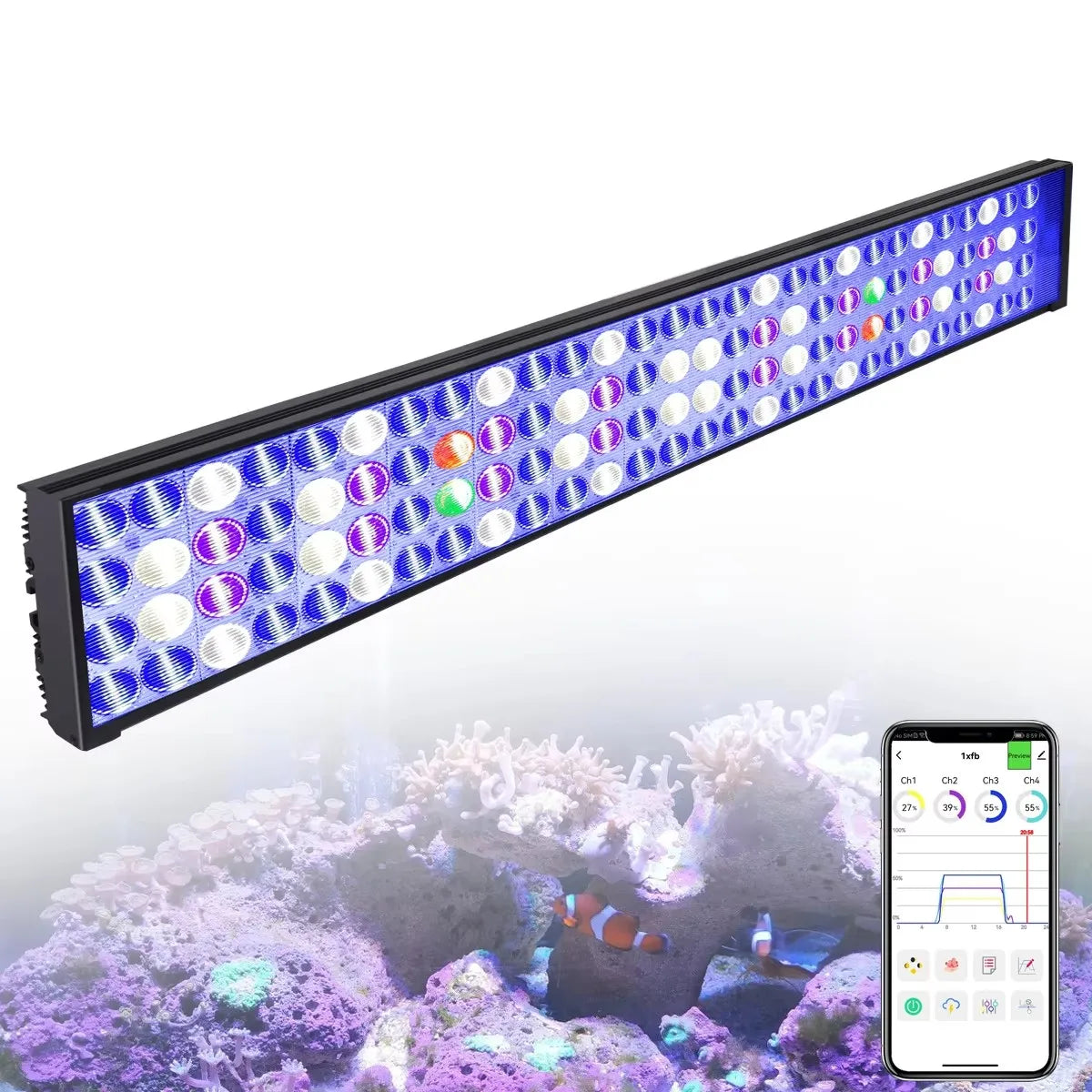 Hertz H75 WiFi Dimmable LED Aquarium Light