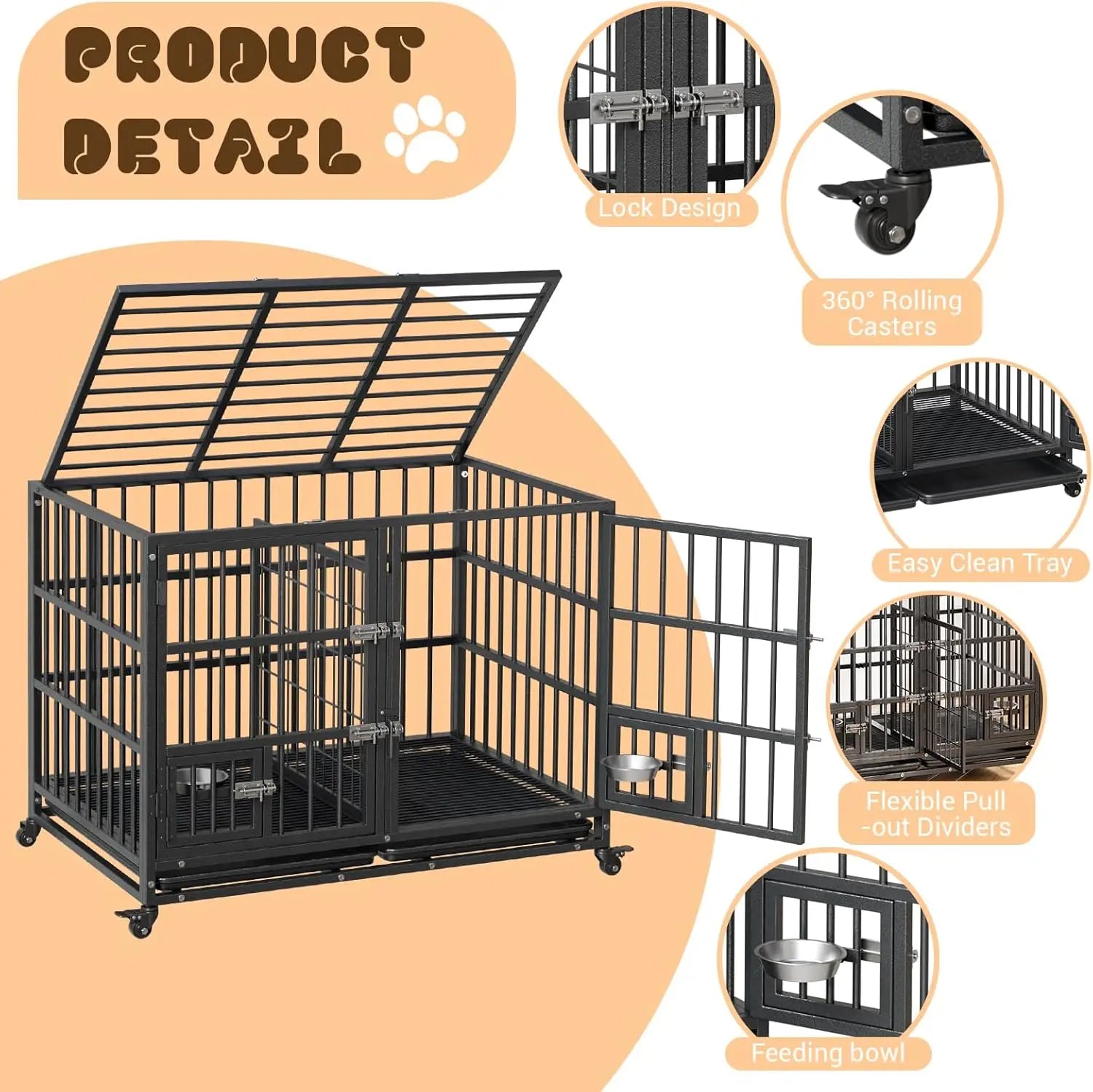 42" Heavy Duty Dog Crate