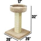 Solid Wood Cat Scratching Post