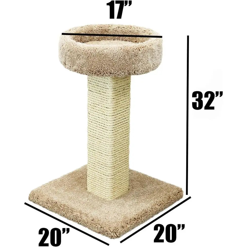 Solid Wood Cat Scratching Post