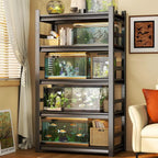 Sturdy 5-Shelf Steel Aquarium Stand