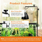 Adjustable Reptile Lamp Stand Holder