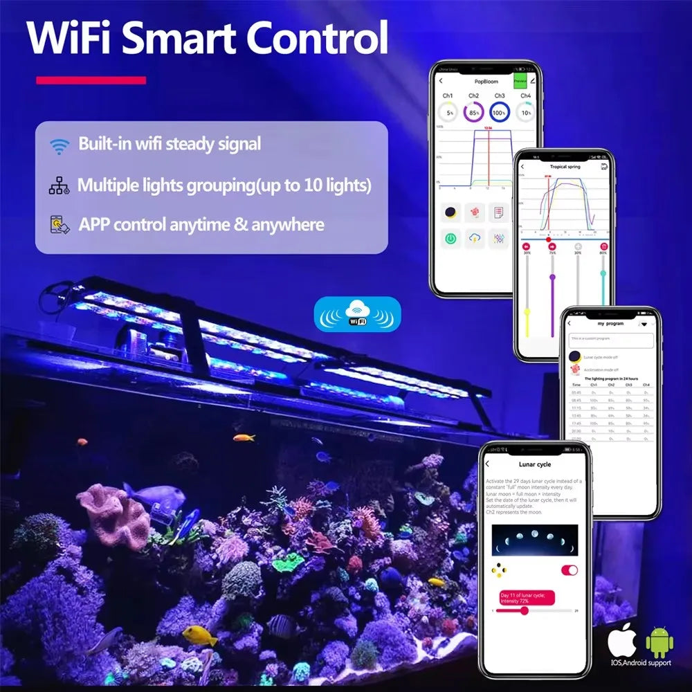 WiFi Marine Aquarium Light, Full Spectrum