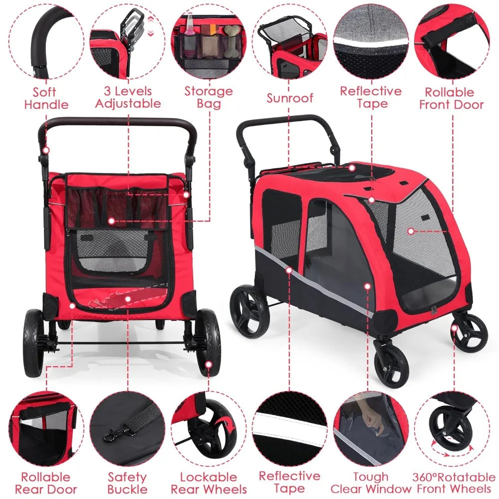 Stroller for L Dogs, for M 2 Dogs