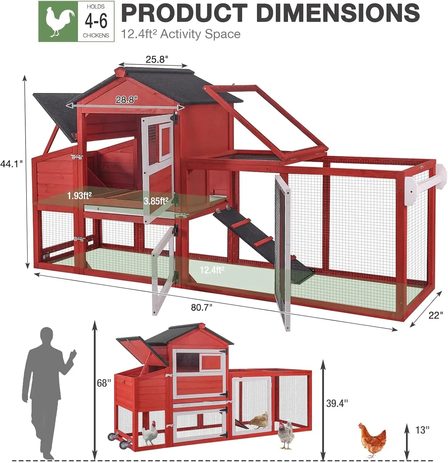 Mobile Chicken Coop with Wheels