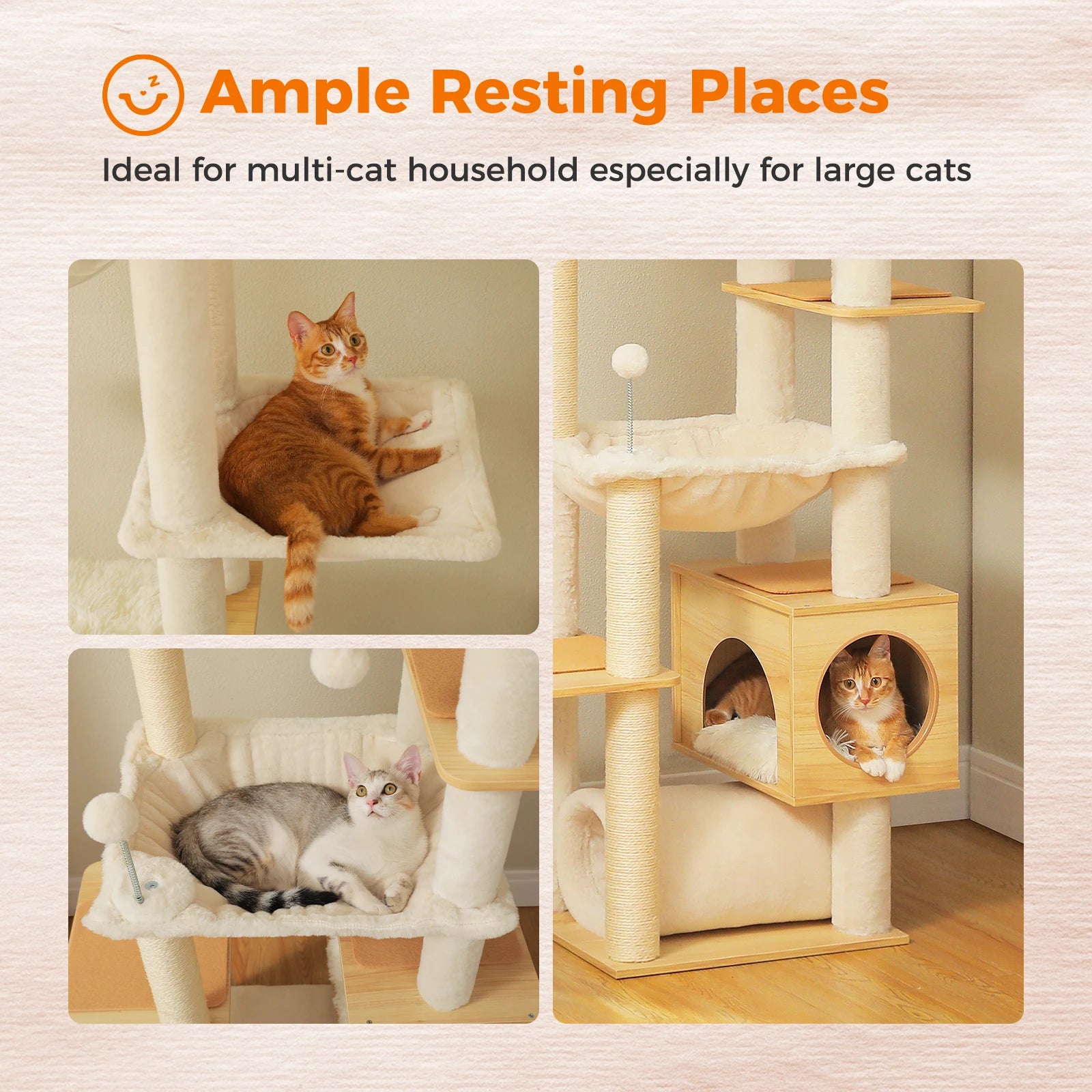 Height Adjustable Cat Tree