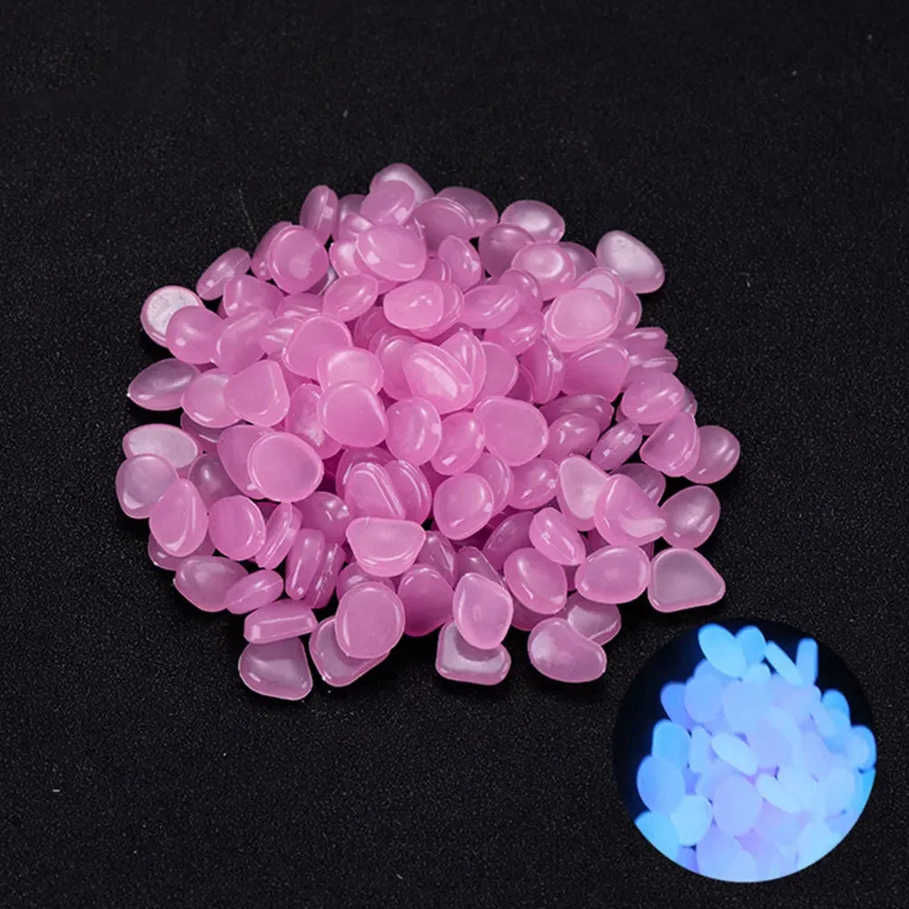 100Pcs Pebbles Glow In The Dark