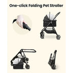 Stroller for Small Pets One-Click Foldable