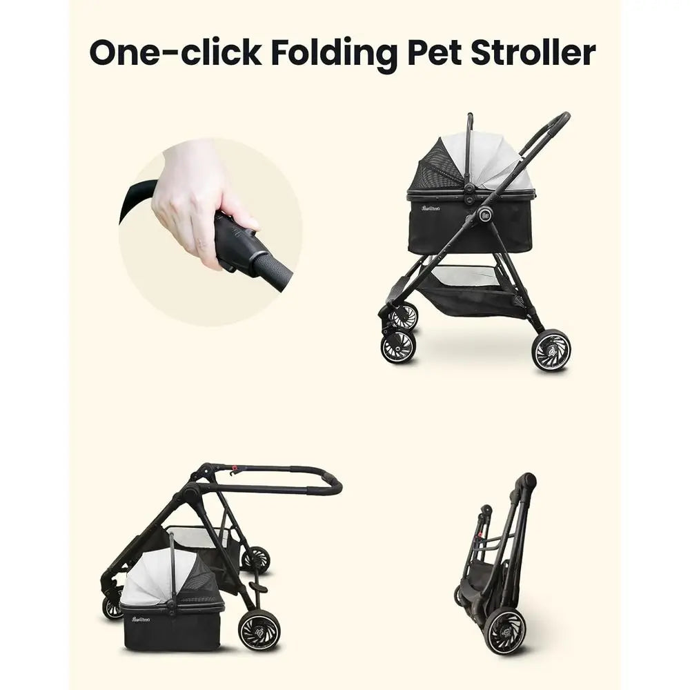 Stroller for Small Pets One-Click Foldable