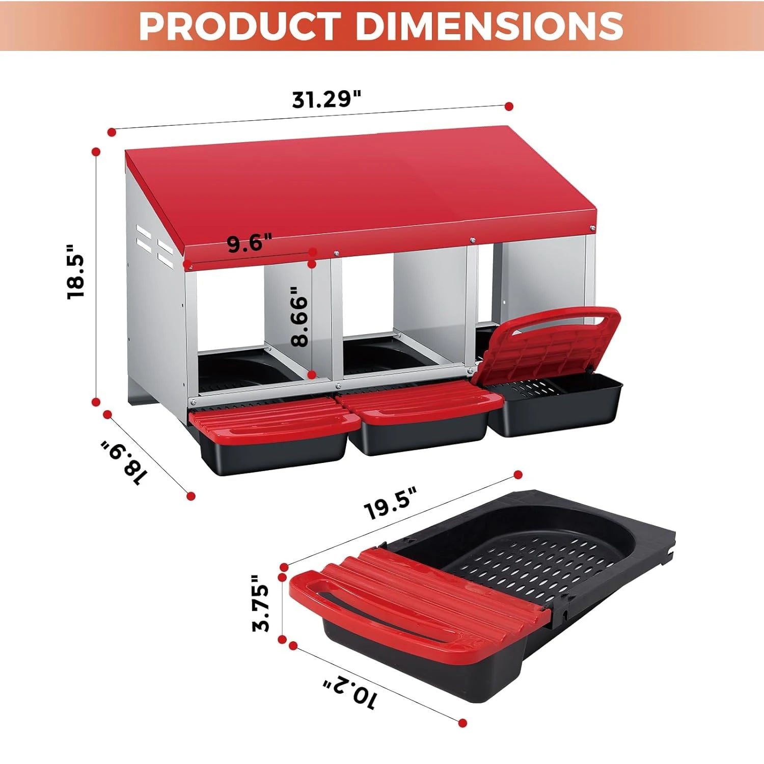 Chicken Nesting Box Automatic Roll-Out Egg