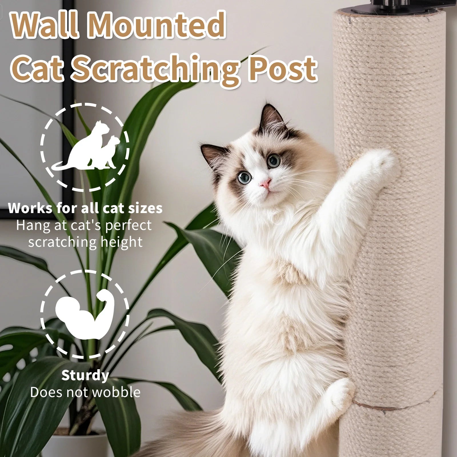 Cat Scratching Post Wall Mounted