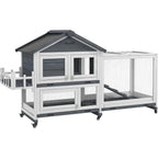 65" Wooden Rabbit Hutch