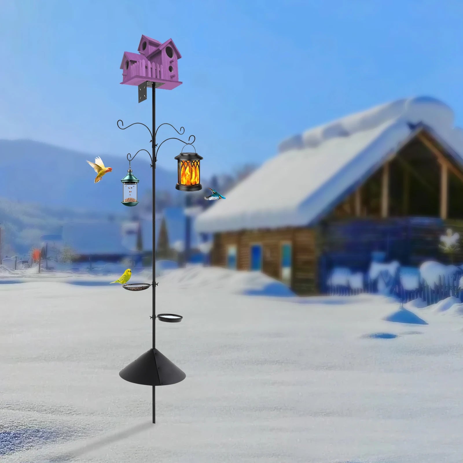 Metal and Iron Outdoor Bird Feeder
