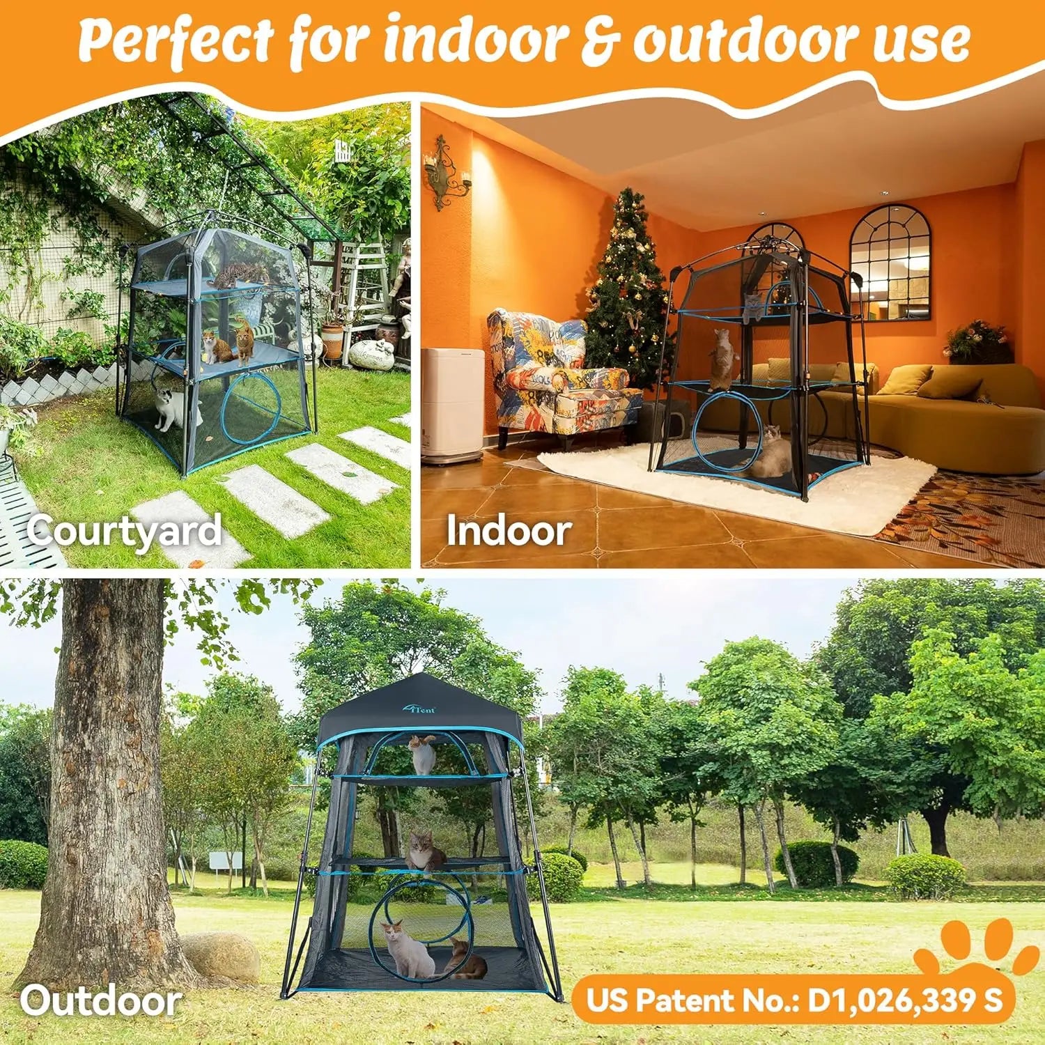 Cat Enclosure Tower Tent