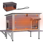 Heated cat house for outside
