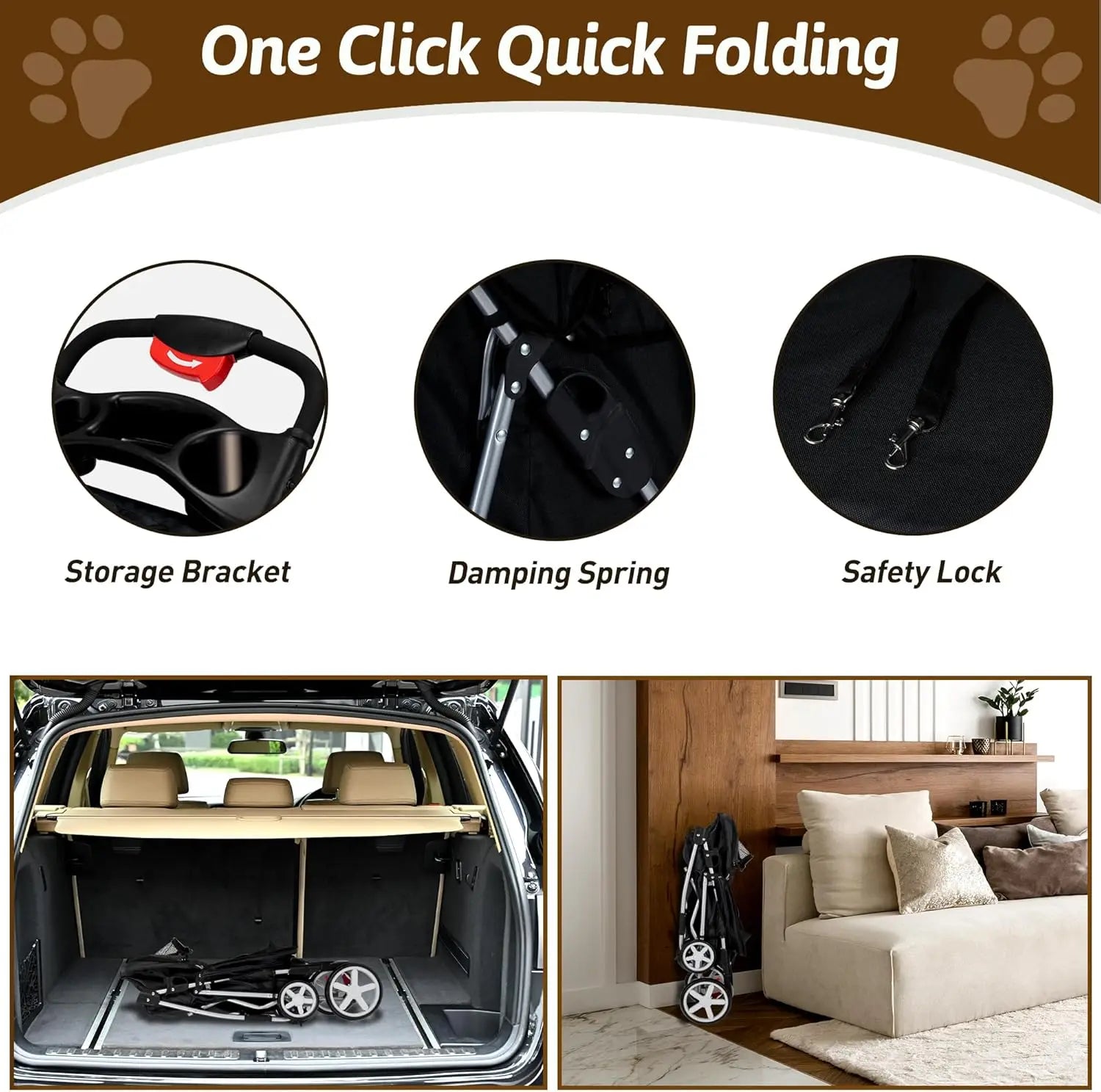 Foldable Pet Stroller