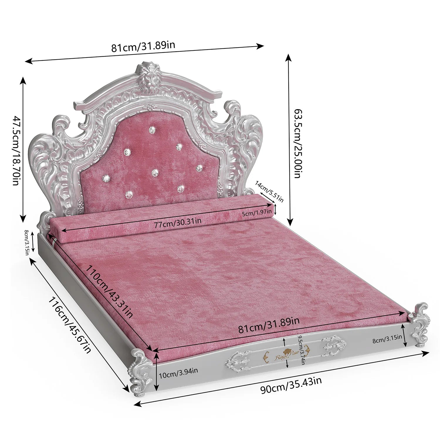 Luxury Pet Bed/Headboard