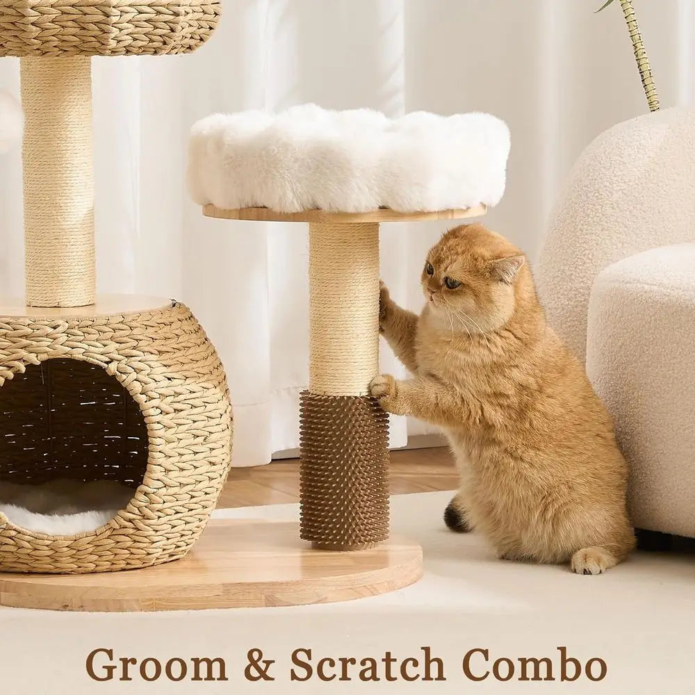 Luxury Solid Wood Cat Tower
