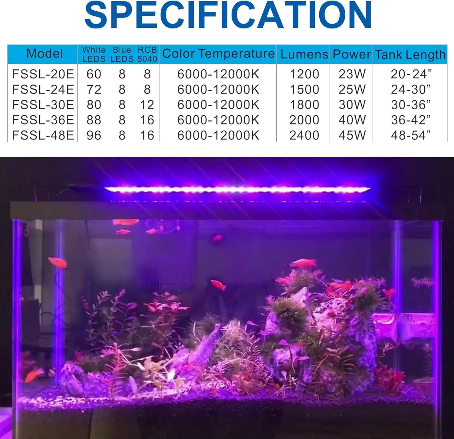 Aquarium LED Light with Timer