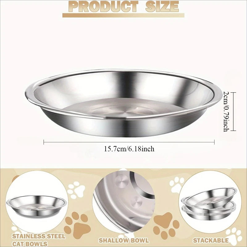 Slip Resistant Stainless Steel Cat Bowl