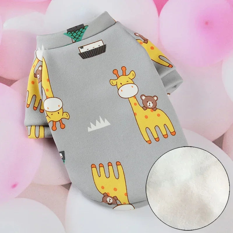 Cute Print Cat Clothes Suit
