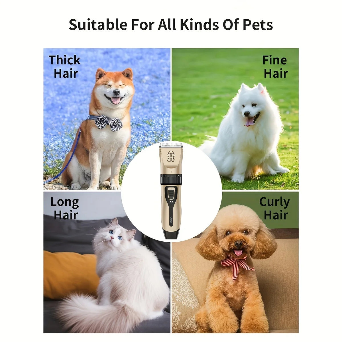 USB pet grooming tool set
