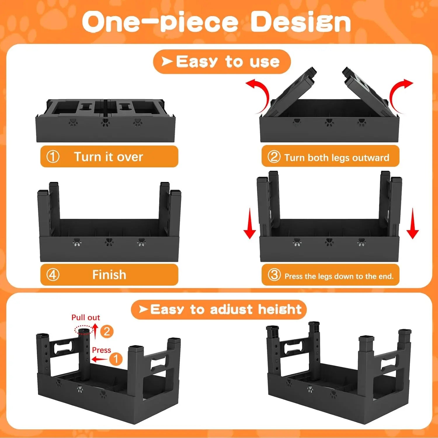 Adjustable Height Dog Bowl Stand