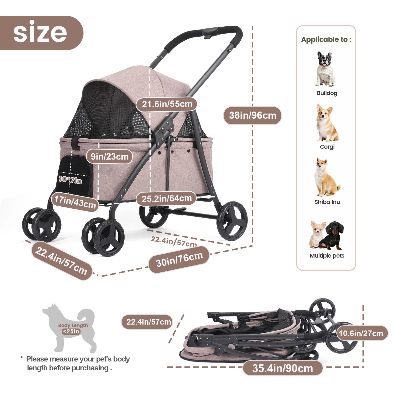 Foldable Dog Stroller