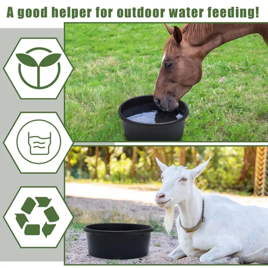 4 Pcs Rubber Feeder Pan