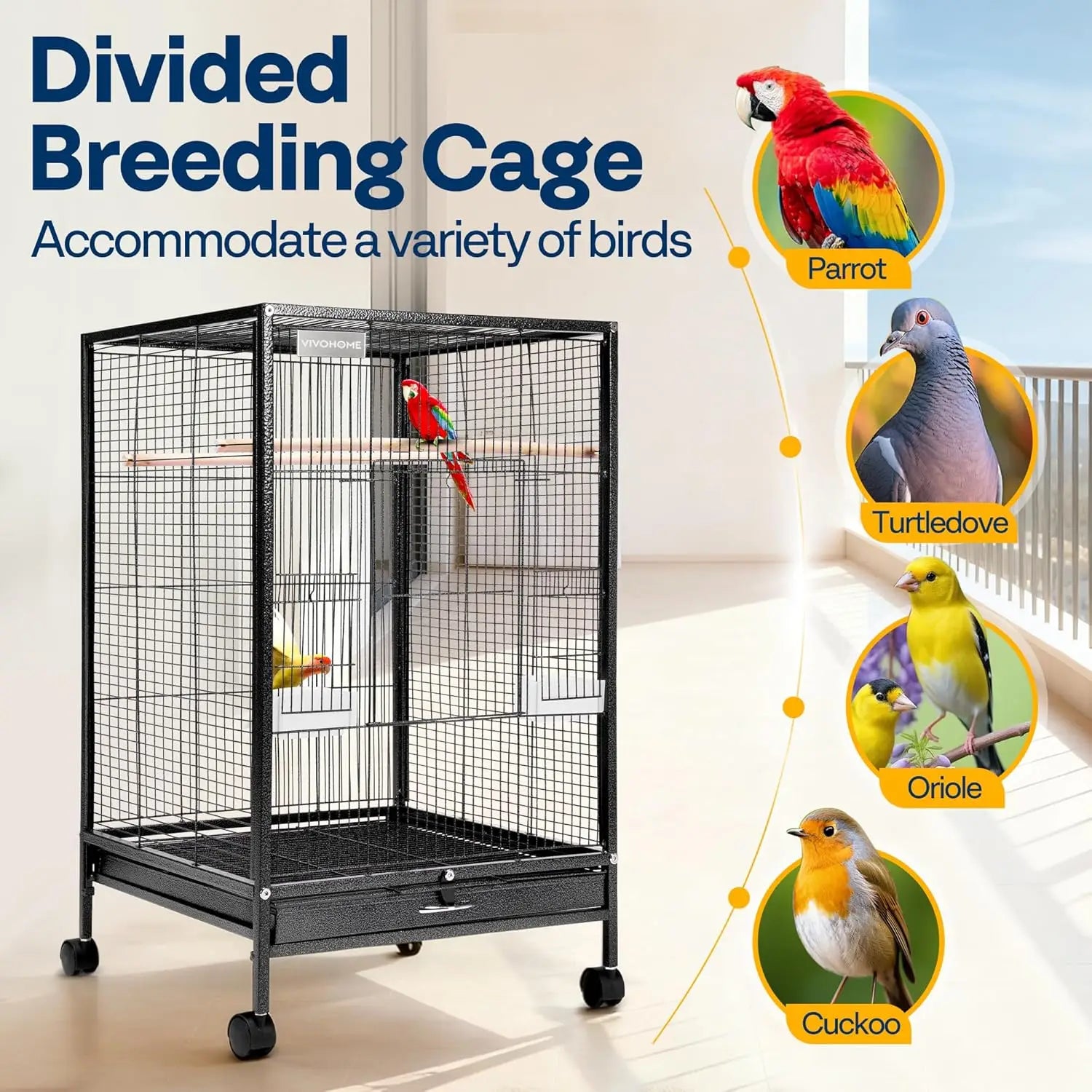 30-In Wrought Iron Bird Cage