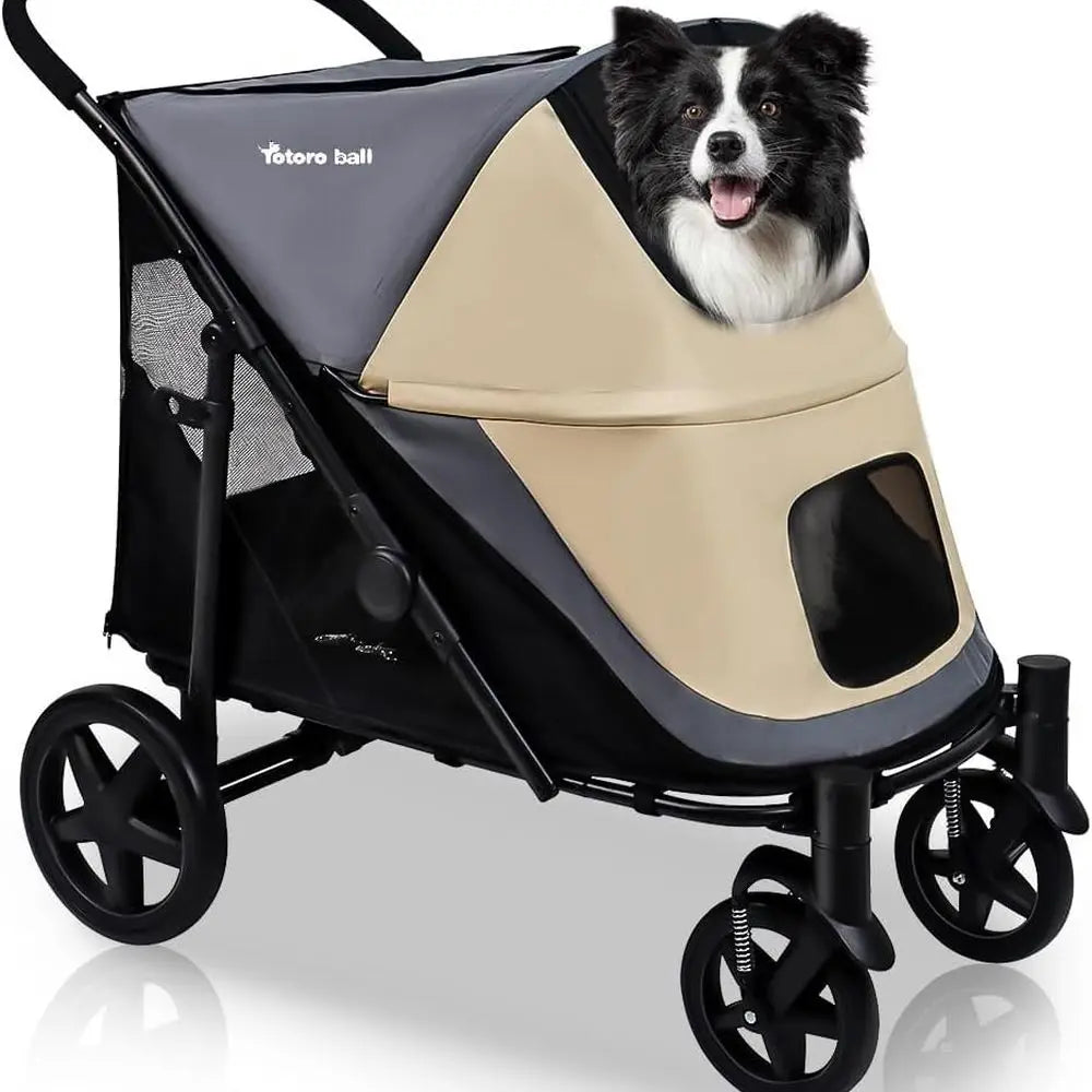 One-Click Folding Stroller/2 Dogs