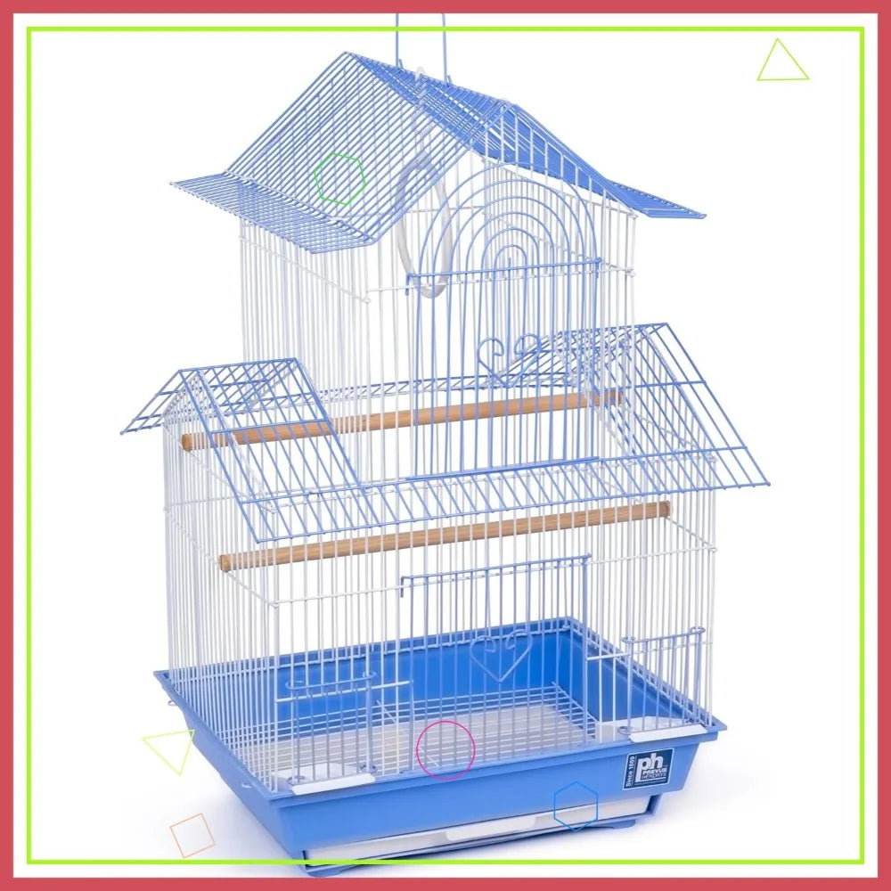 Blue/White Parakeet Cage