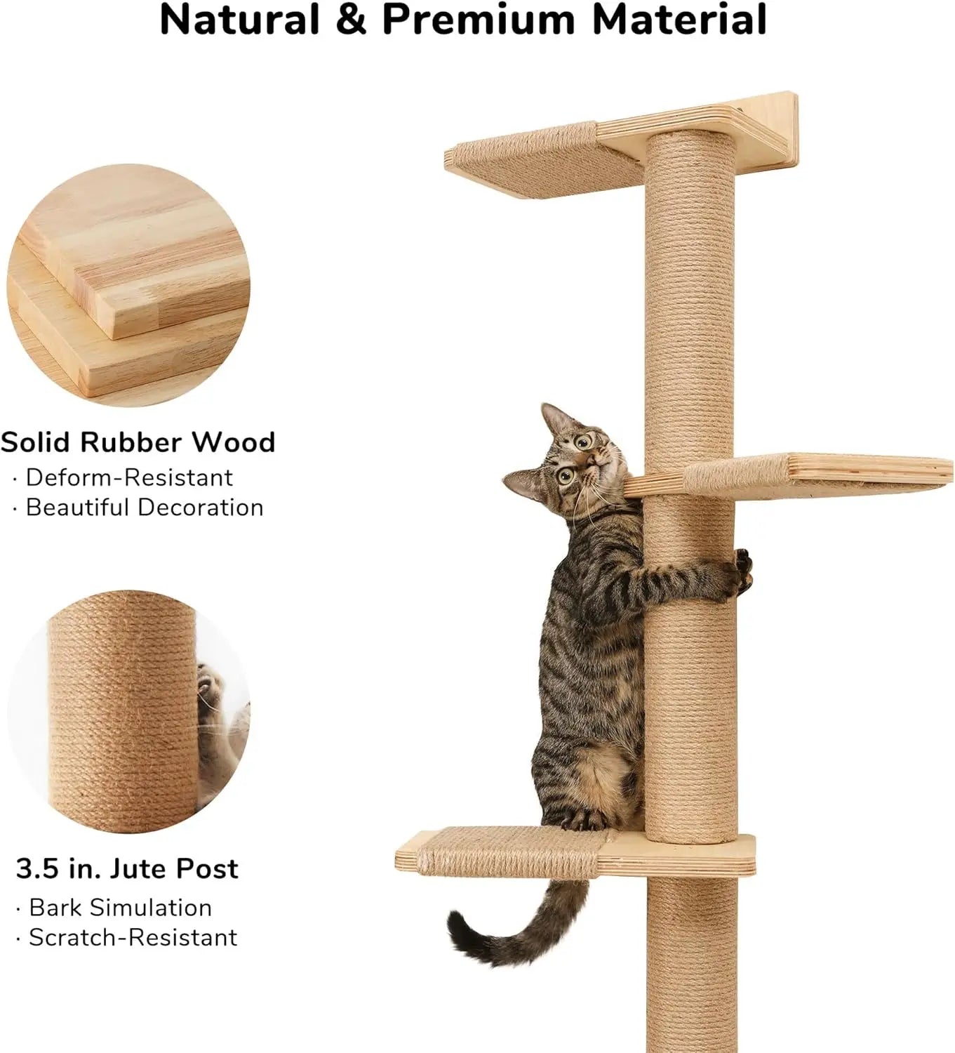 5-Tier Wall-Mounted Cat Tree