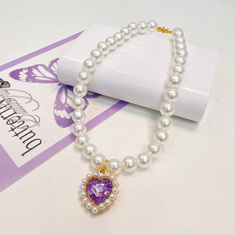 Adjustable Pet Pearl Necklace
