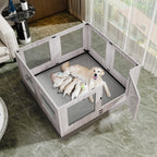 Tempered Glass Puppies Playpen