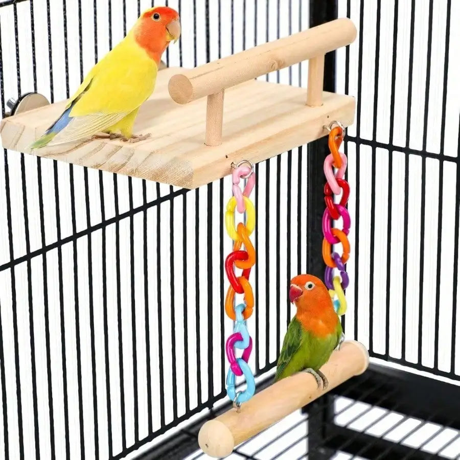 Wooden Bird Play Gym Stand