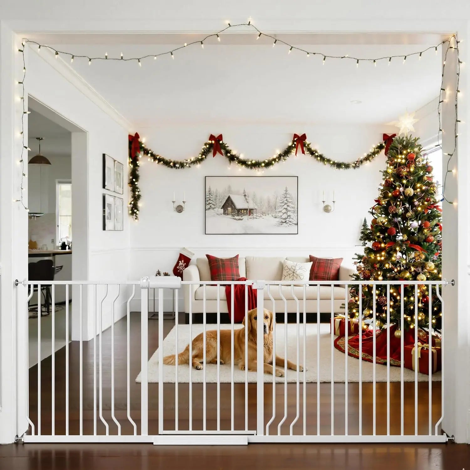 Extra Wide Adjustable Pet Gate