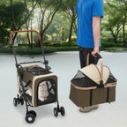 2-Tier Foldable Pet Stroller