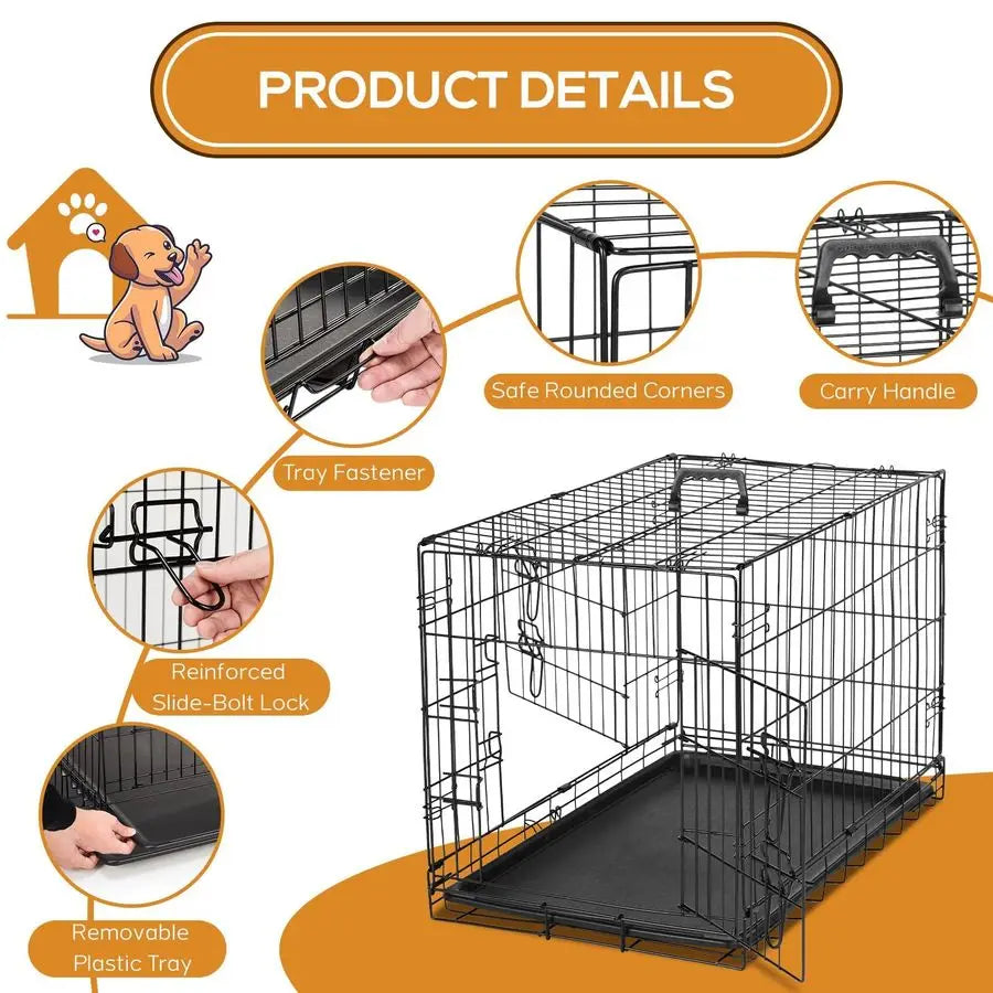 36 Inch Medium Double Door Kennel