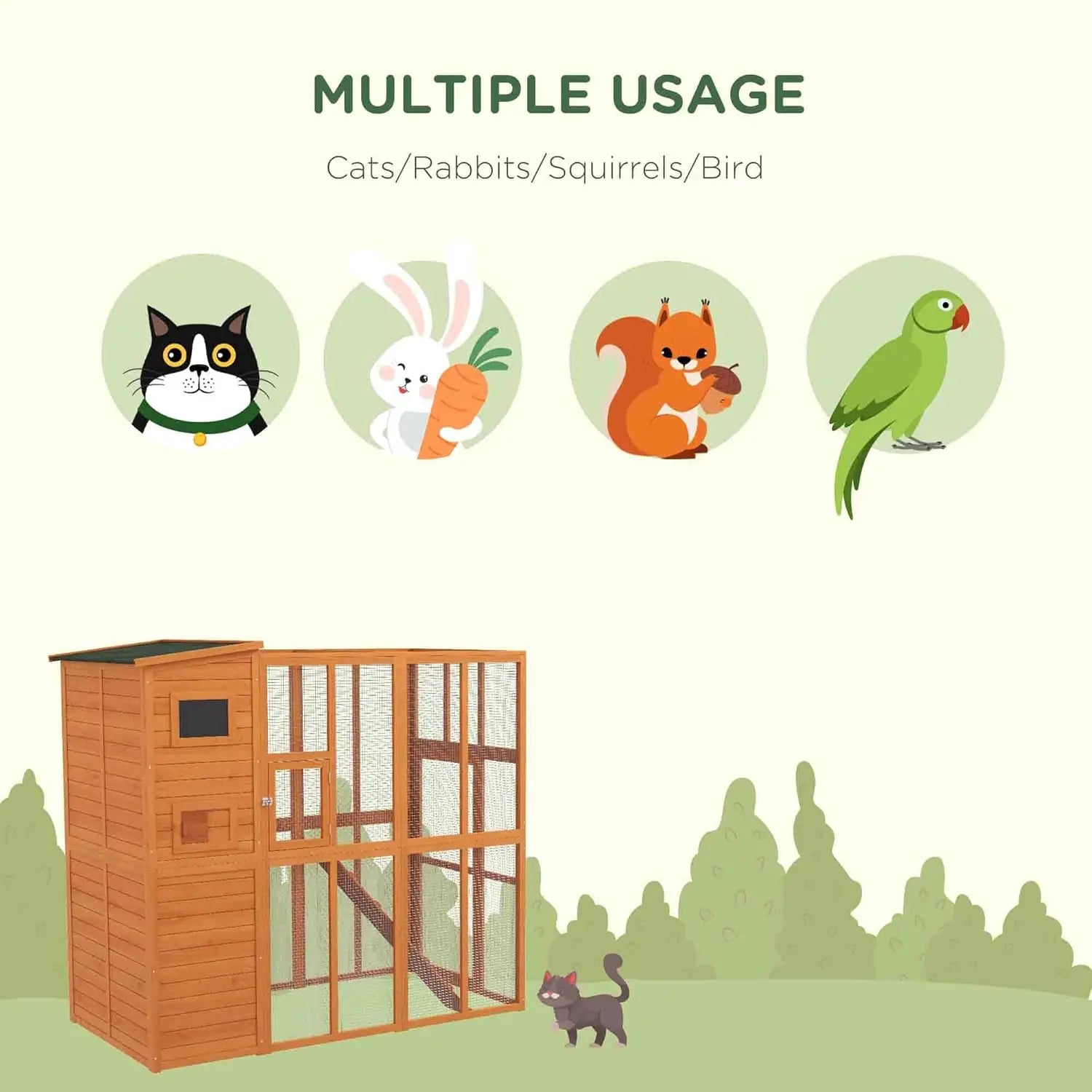 Wooden Cat Enclosure
