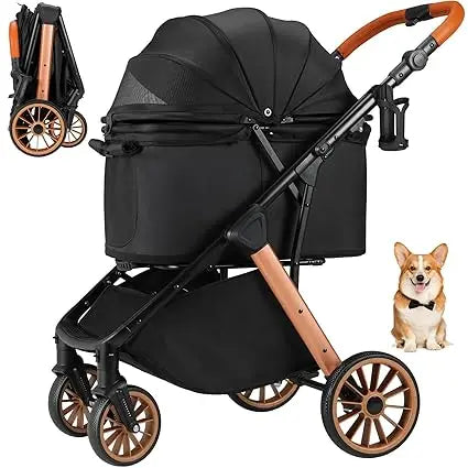 Foldable Dog Stroller for Medium Small Pets