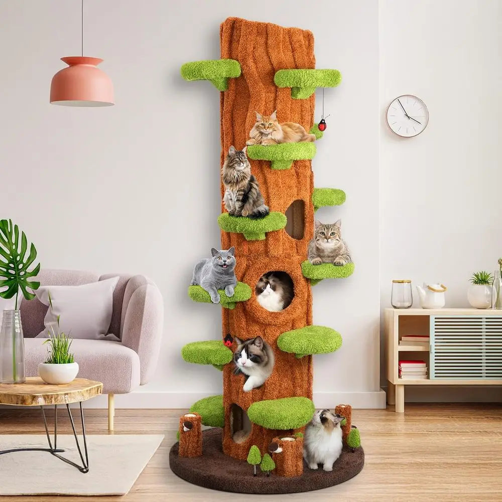 91 Tall Green Cat Tower