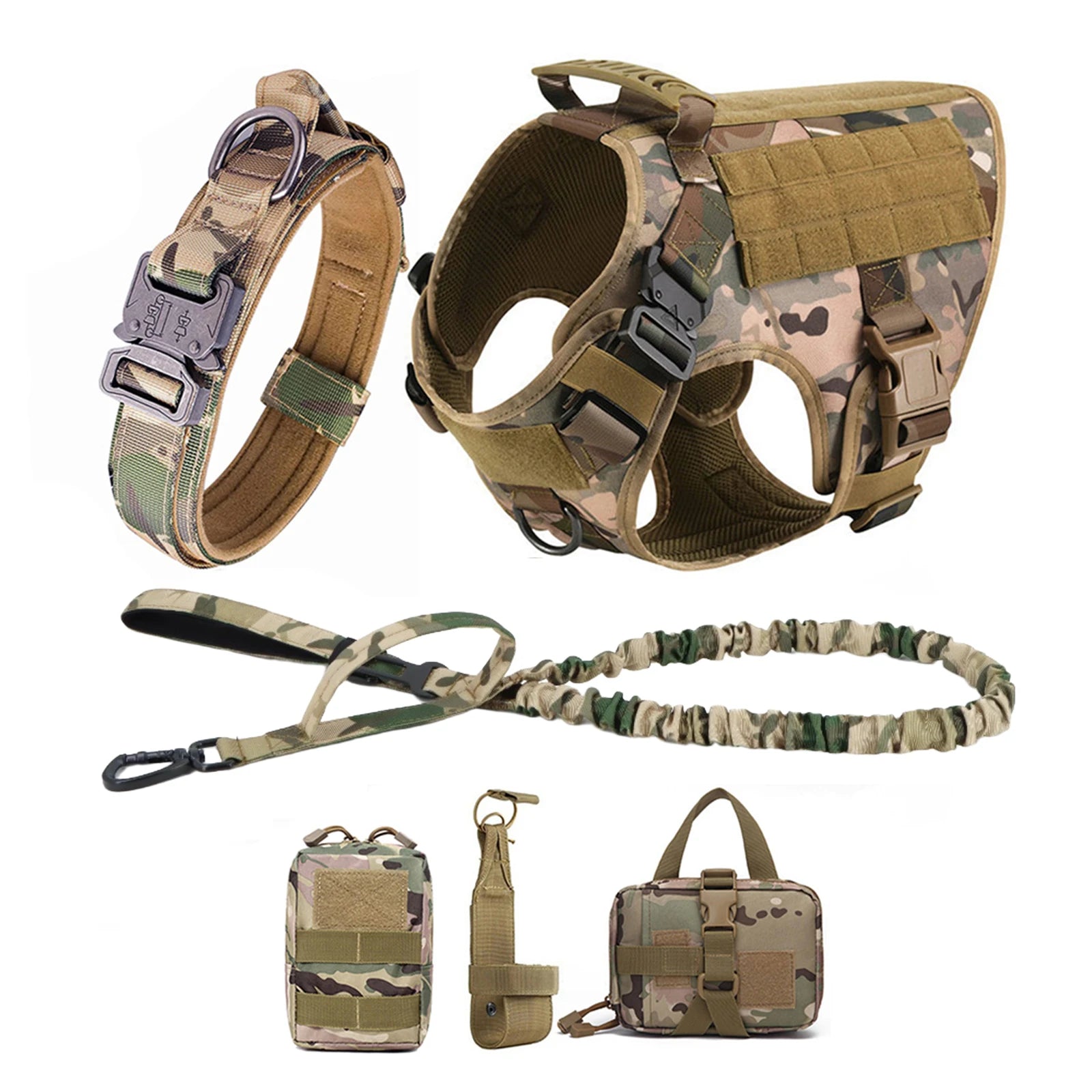 Tactical Harness Collar Leash