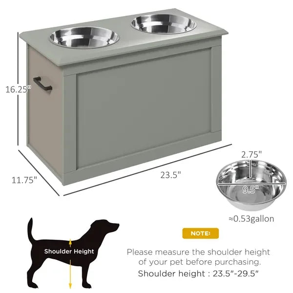 Raised Dog Feeding Station