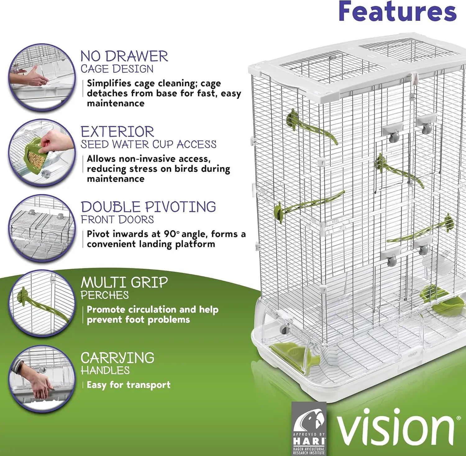 Medium Tall Wire Bird Cage