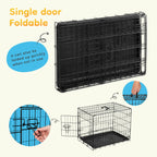 Single Door 30 Inch Folding Cage