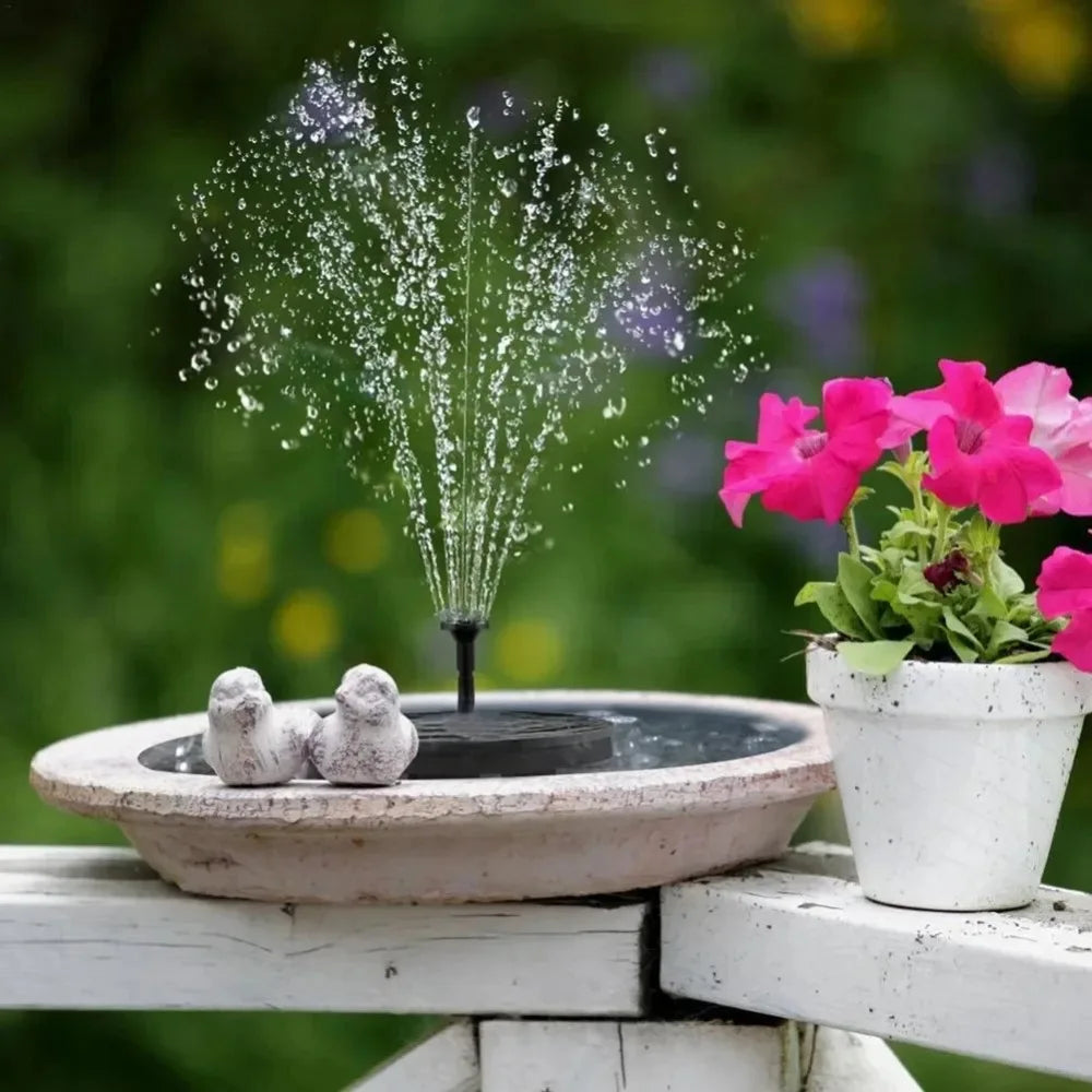 Solar Powered Water Fountain for Garden