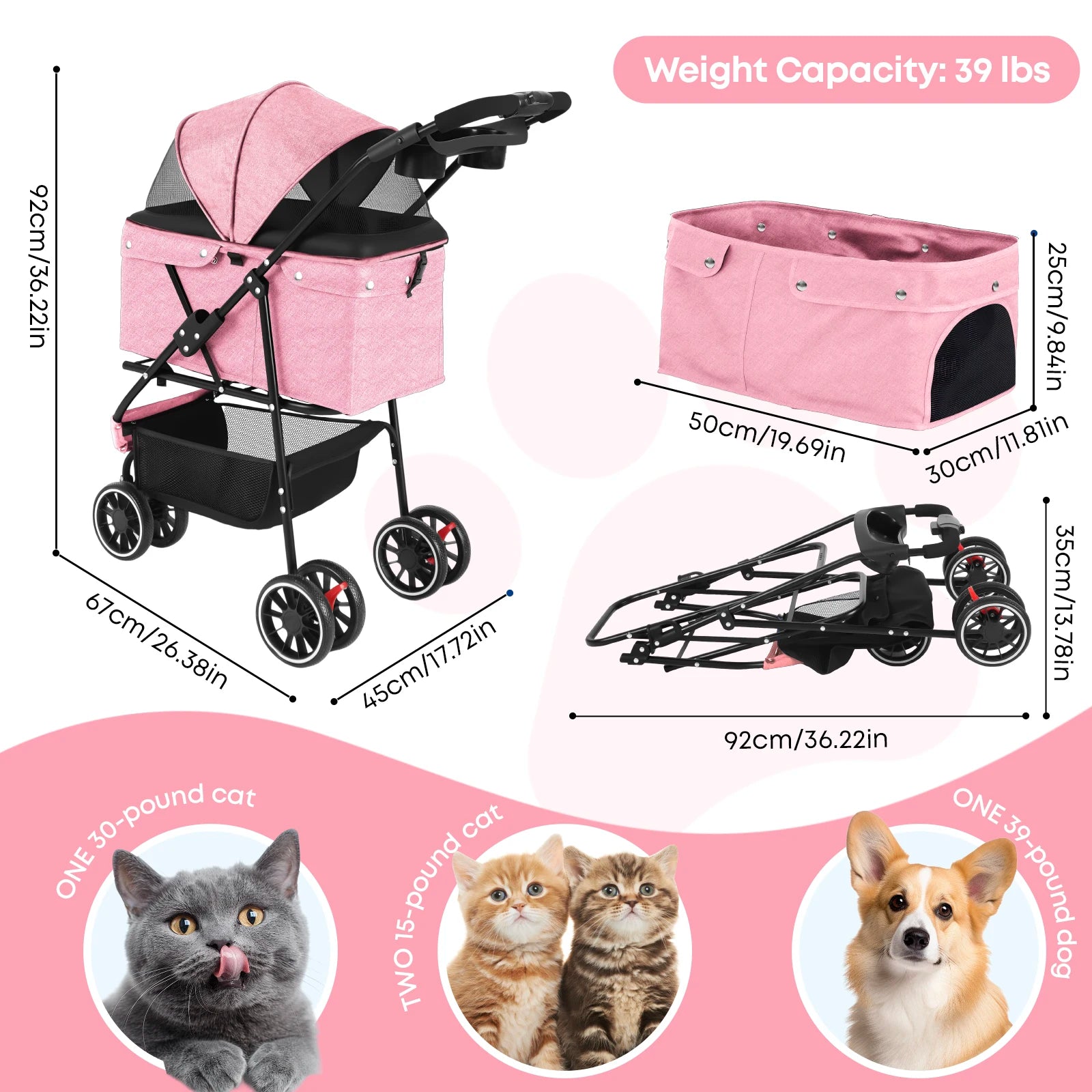 Stroller For Small Dogs/Cats