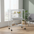 White Bird Cage Stand