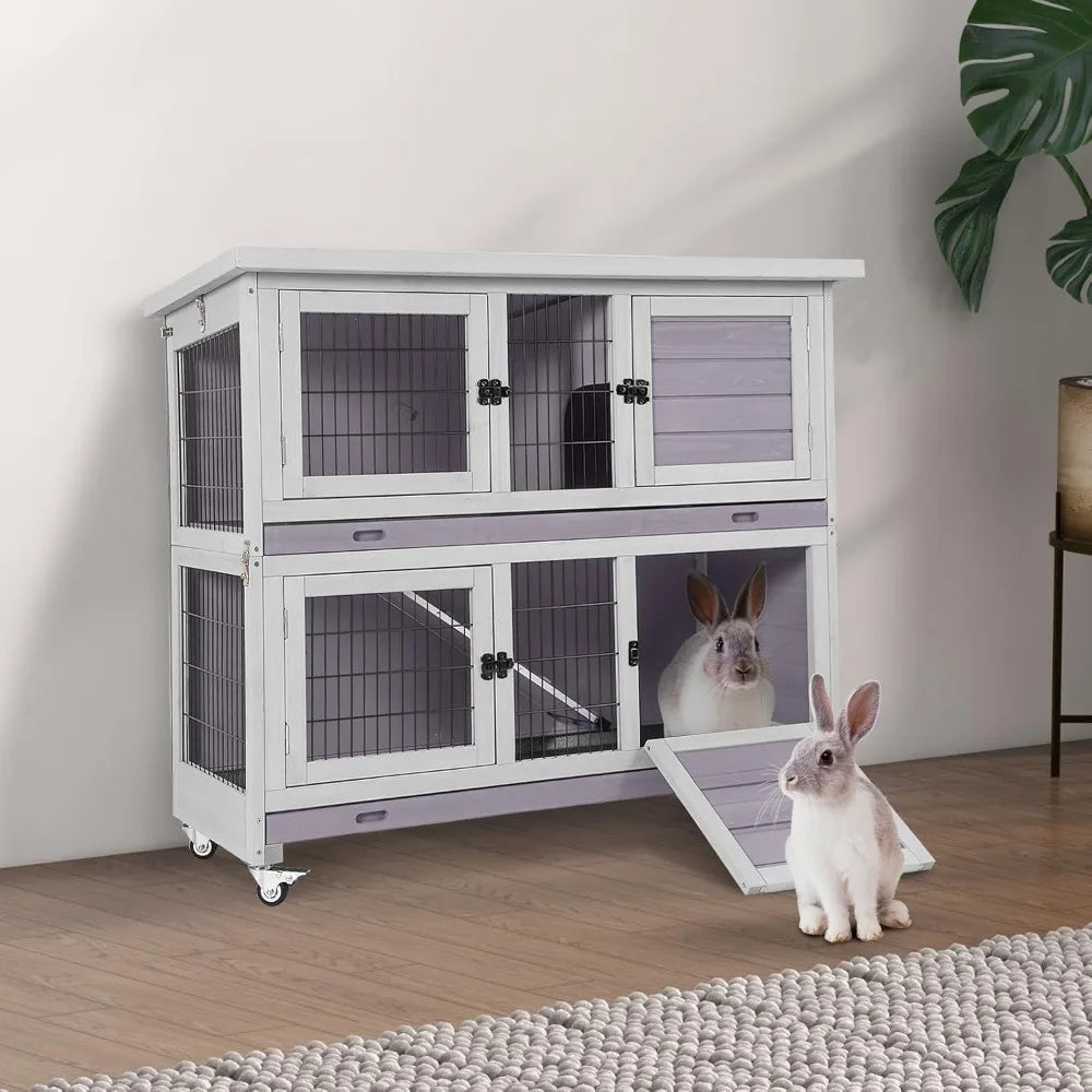 Rabbit Hutch Folding Bunny Cage